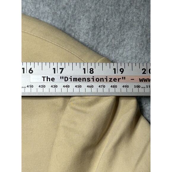 Alan Flusser Blazer Mens 40L Long Silk Cotton Blend Suit Jacket Beige Sport Coat - Picture 11 of 14